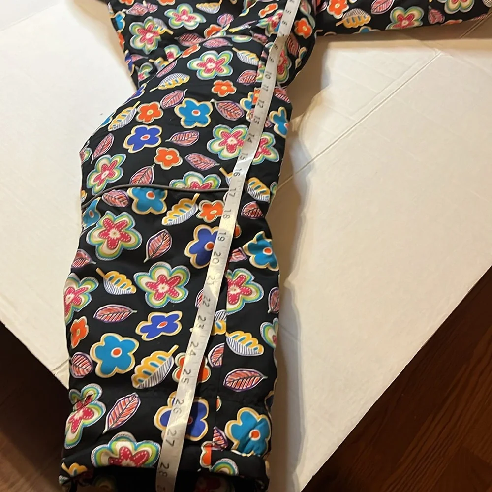 Hanna Andersson-14(160)- Floral Snowsuit - Black and Multicolor bib snow overall